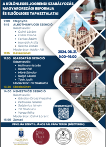 Read more about the article KÜLÖNLEGES JOGRENDI KONFERENCIA