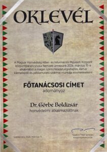 Read more about the article Szakmai elismerés